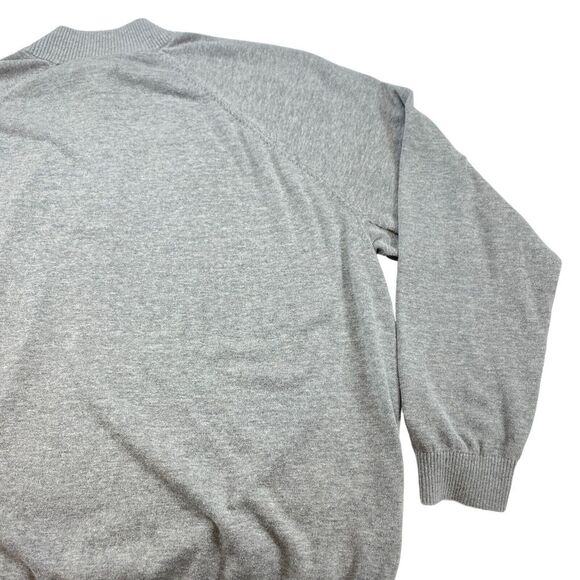 Duluth Trading Company Sweater Mens 3XL Gray Knit Cotton Long Sleeve Quarter Zip - Picture 9 of 11